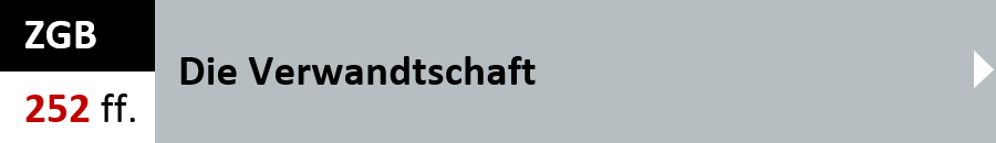 ZGB Artikel 252 ff. - Die Verwandtschaft